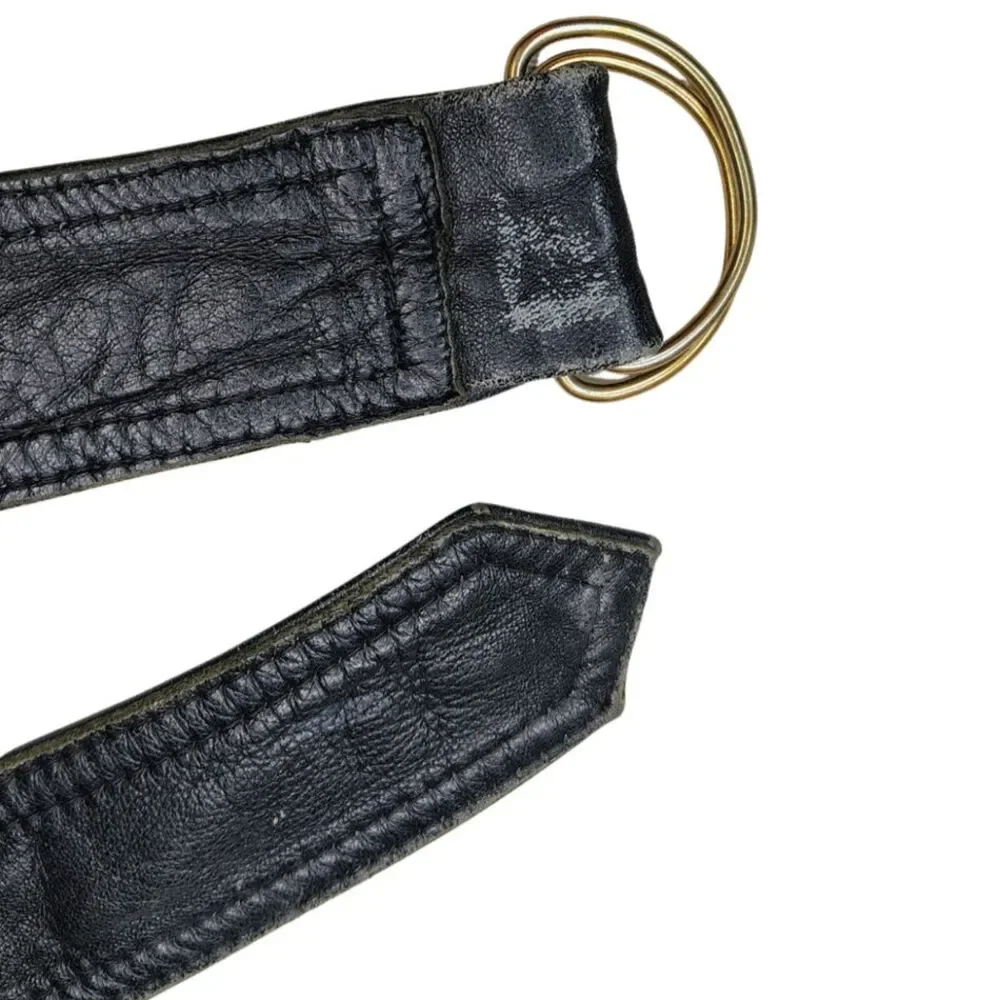 1970s Leather Pull-through Belt Buckle 2 Innch Width 44 Inch Length Gently Used